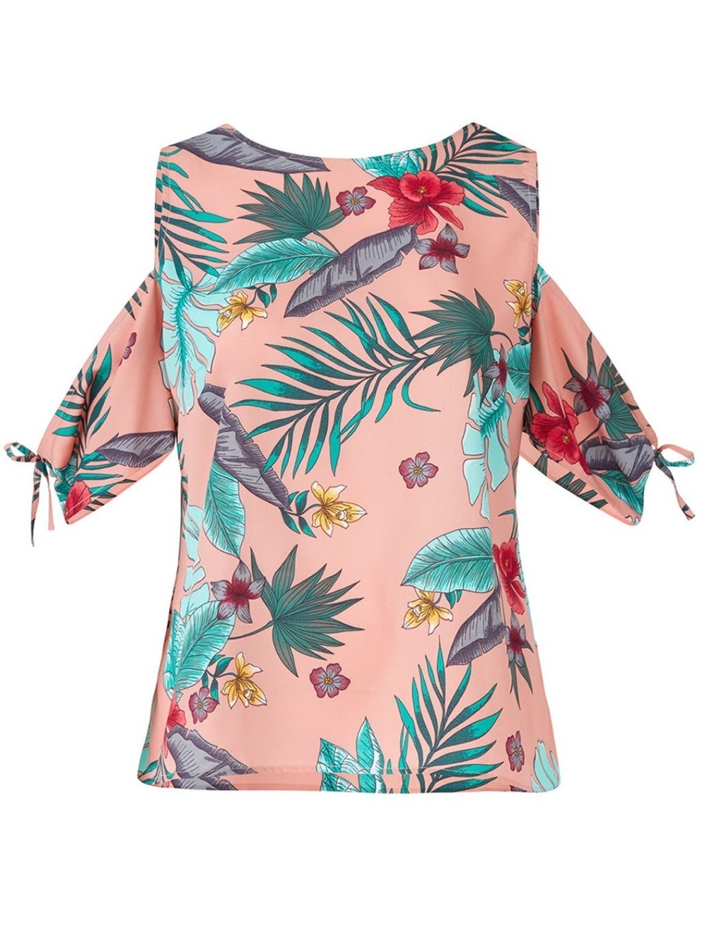 JUNAROSE PINK FLORAL OFF THE SHOULDER TOP